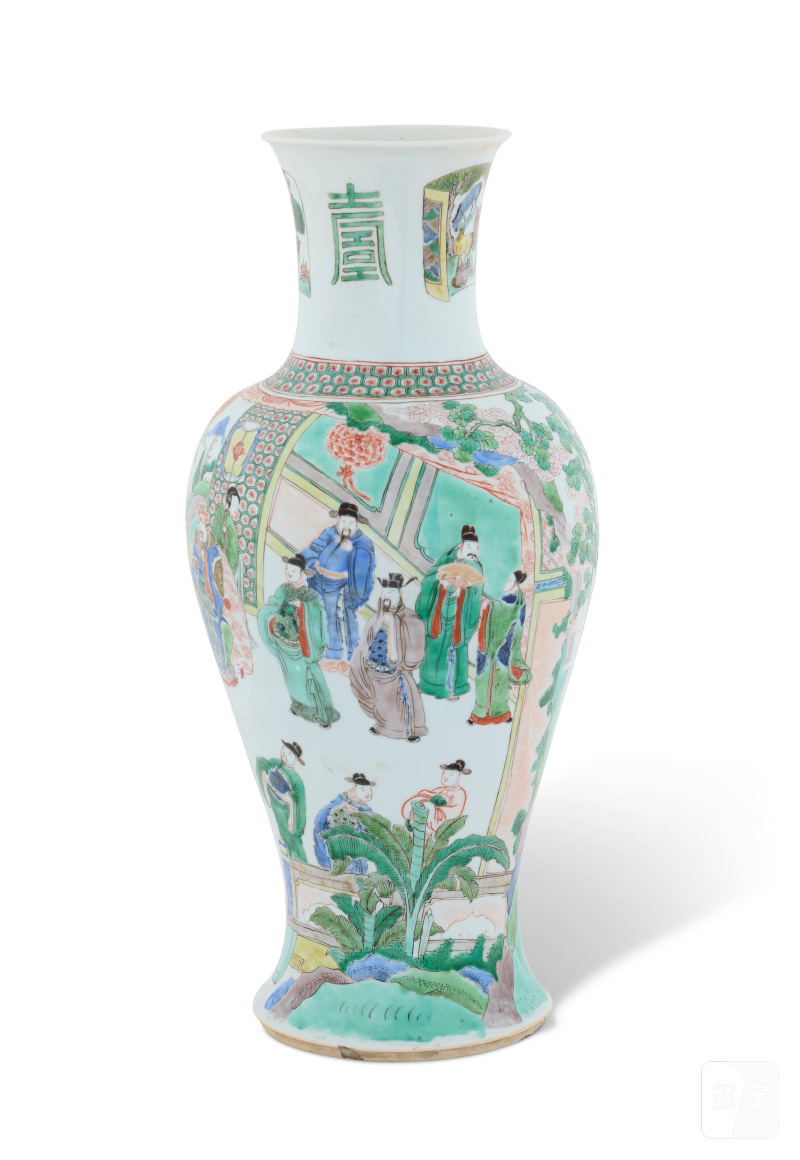 VASE BALUSTRE EN PORCELAINE DE LA FAMILLE VERTE  CHINE, DYNASTIE QING, ÉPOQUE KANGXI (1662-1722) - 图3